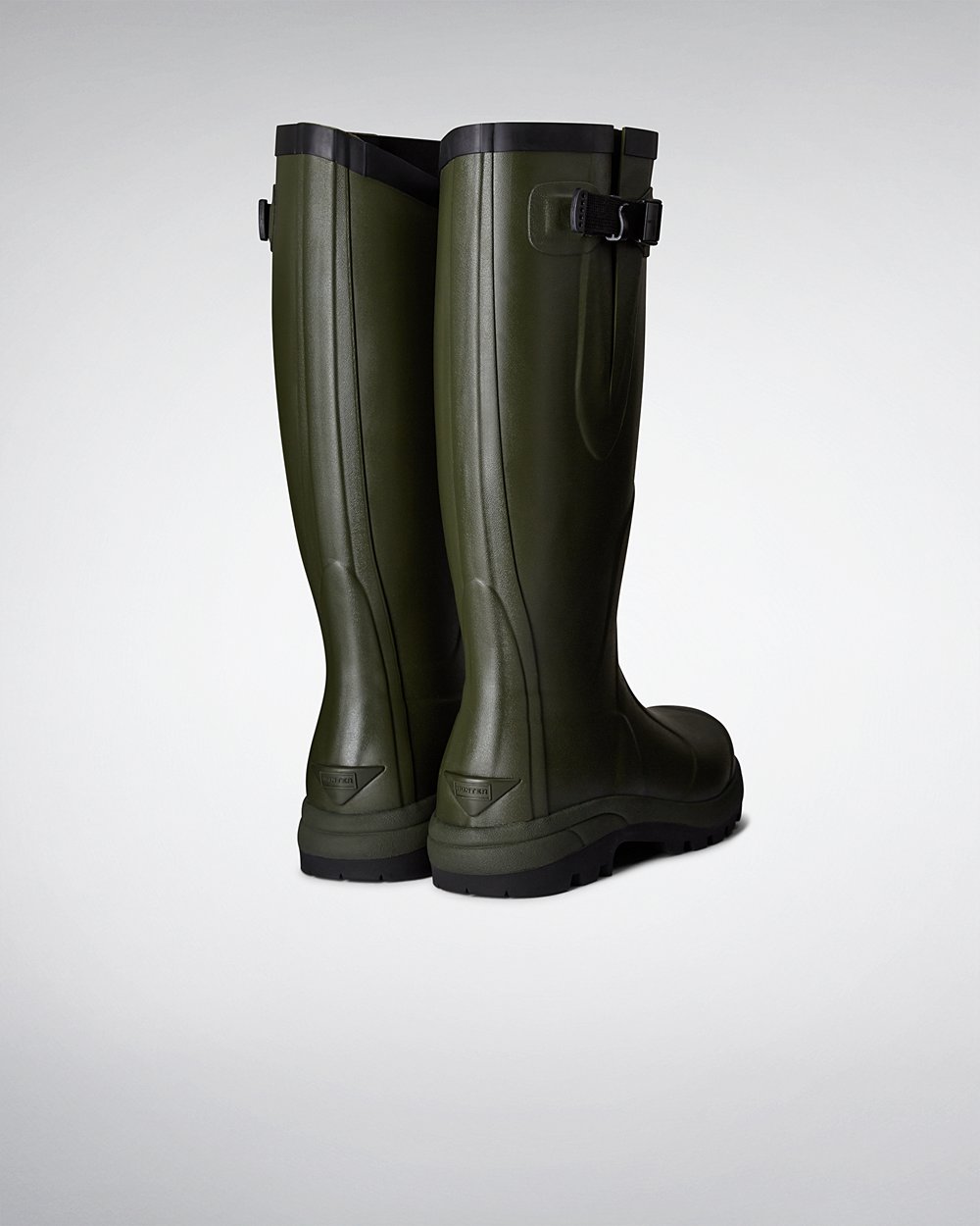 Hunter Balmoral Classic Tall Rain Boots - Sale Online Womens Dark Olive - NVAPLC681